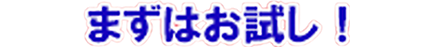 まずはお試し！